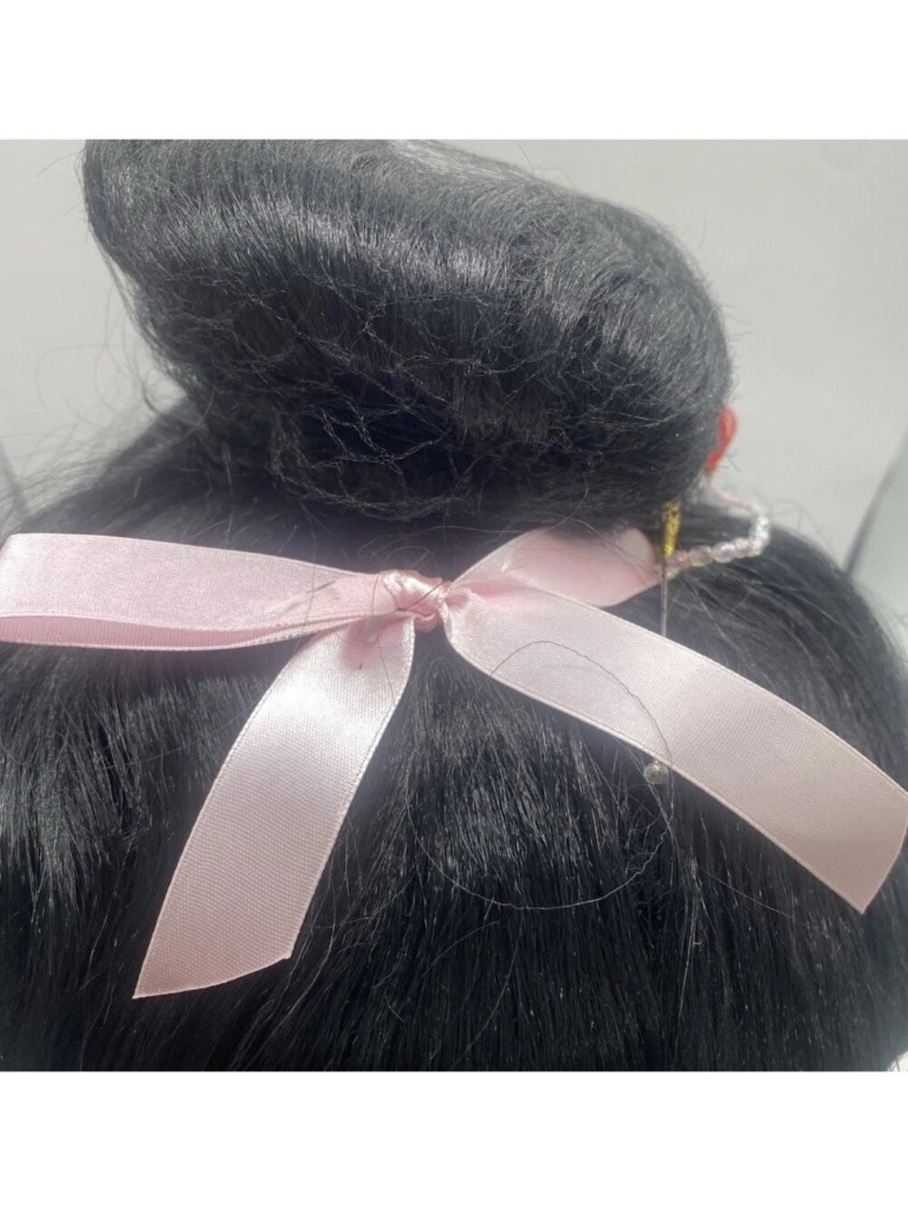 Rubies Geisha Girl Wig Black Hair Halloween Costume w/ Hair Pin Cosplay Theatre - Picture 10 of 16